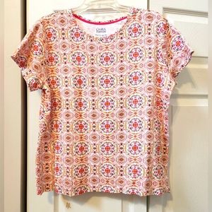 💥SALE💥Croft&Barrow,Large, Classic Tee, Multi-Color, Womens Short Sleeve
